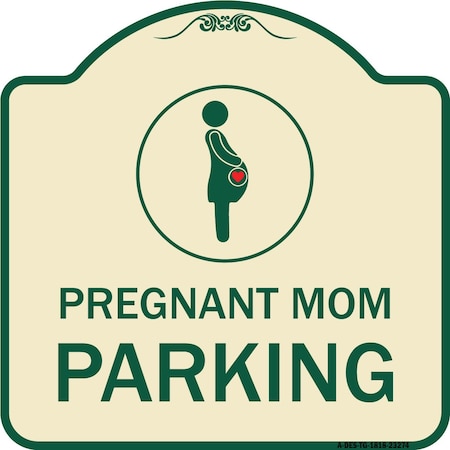 Signmission Pregnant Mom Parking With Graphic Heavy-Gauge Aluminum Architectural Sign, 18" x 18", TG-1818-23274 A-DES-TG-1818-23274